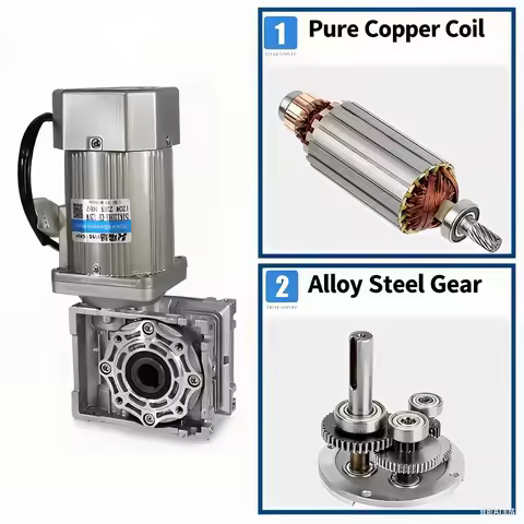 180W Worm Gear Motor with RV040 Reducer Gearbox Speed Adjustable Controller 130-16RPM Gear Motor Sel