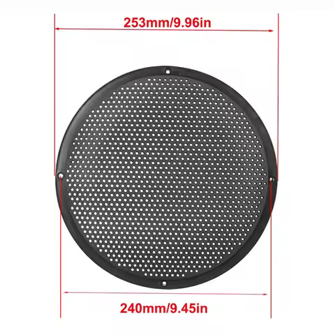 New 5/6/8/10 Inch Audio Speaker Cover Plastic Circle Subwoofer Grill Guard Black Speaker Protector