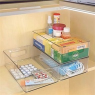 Desktop Storage Box Acrylic Cosmetics Snacks Transparent Mask Stack Dormitory Organizer Drawer Sundr