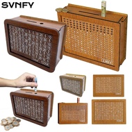 SVNFY Money Box, Reusable Wooden Piggy Bank, Home Use Handmade with Saving Money Goals Counter Money