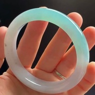 冰種 天然翡翠 緬甸 A玉 玉鐲 • 糯冰種冰藍翡翠福鐲