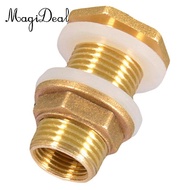 MagiDeal Brass Water Tank Connector Garden Hose Fittings Easy To Install DN15 DN20 DN25