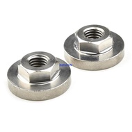 BTF 2Pcs M10 Thread Replacement Angle Grinder Inner Outer Flange Nut Set Tools For 14mm Spindle Thread Power Tool
