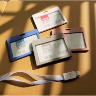 Id Holder+Lanyard [One Set] 6623 Pure Elegant Holder Event Exhibition Identification Card Camping Fe