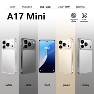 A17 Mini 5.0-inch Screen 4G Mini Smartphone Memory 4GB+64GB Camera 24MP+48MP Battery 4000mAh