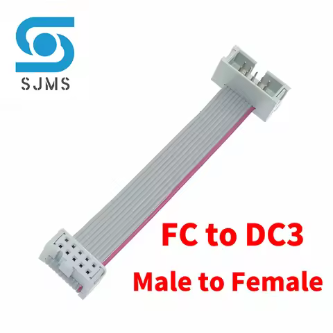 1PCS DC3-FC Male to female 2.54MM pitch connector FC-DC3 Female to Male Flat Ribbon Download Data Ca