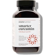 Smarter Nutrition Curcumin Softgels - Vegan High Absorption 400 mg Turmeric Supplement + Black Seed 