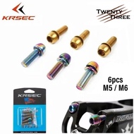 Baut Stem Sepeda MTB KRSEC Baut M5 / Baut M6 Titanium Bolts 6Pcs