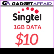 Singtel 1GB 4 Week Data Plan $10 Top Up / Recharge