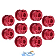 KAREN 10Pcs Single Chainring Bolts, Single Speed Lightweight Chainring Bolts, Durable Aluminum Alloy