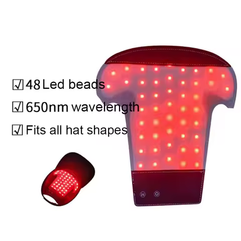 Adjustable Red Near Infrared 660nm 850nm laser Red Light Therapy cap Red Light Therapy Hat