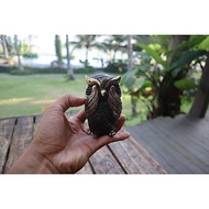 Antique bronze brass owl statue