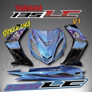 STRIPE MOTOR YAMAHA LC135 V1 BUTTERFLY 2024 (298) CUSTOM BODY STICKER ( READY STOCK )