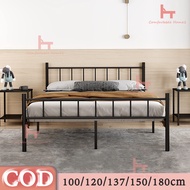 Iron frame bed metal bed frame thickened steel frame bed silent bed frame double bed/queen bed bedroom home bed