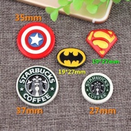 BatMan/Superman Logo Croc Shoe CHarms Pins Jibbitz for Crocs for high quality with tag and logo