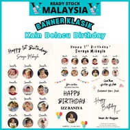 [ BIRTHDAY ] KAIN RENTANG @ BANNER KLASIK (KAIN BELACU) banner klasik Kain Rentang Estetik Backdrop 