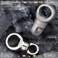 LETTER Titanium Alloy Keychain, Portable Ultra-light Brass Keychain,  360° Rotatable EDC Keyring Out