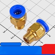 [3 Pieces]- PC8-M10-1 Pneumatic Pipe Connector 8mm External Thread 10mm Step Thread 1mm IC2 Componen