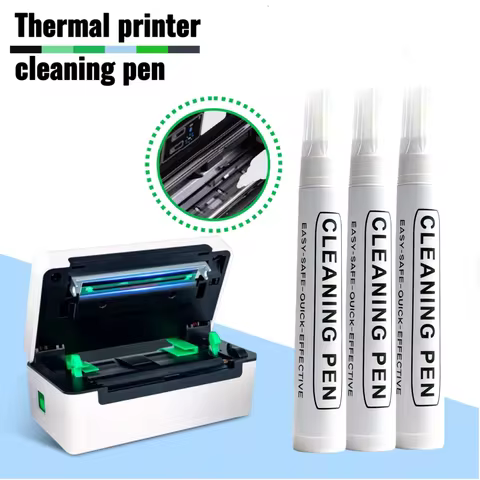 3pcs Thermal Printer Cleaning Pen Set Chisel Tip Safe And Effective for Label Receipt And Barcode Sc
