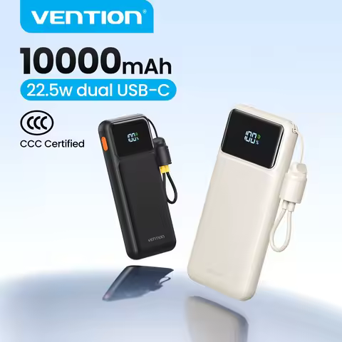 Vention CCC 22.5W 10000mAh Power Bank Portable Fast Charger for Xiaomi iPhone Samsung Spare Battery 