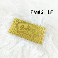 LF Emas 999 Gold Card 1 Gram "Long Life" / 999 足金 “福寿” best gift