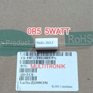 0R5 5WATT 5% TAIWAN RESISTOR 5WATT 0.5 Ohm 5% RESISTOR