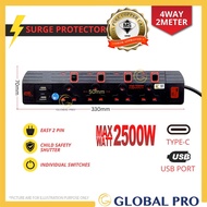 SIRIM EXTENSION USB TYPE C Port 3.1A Trailing Extension Socket Extension SIRIM DIY Extension Socket 