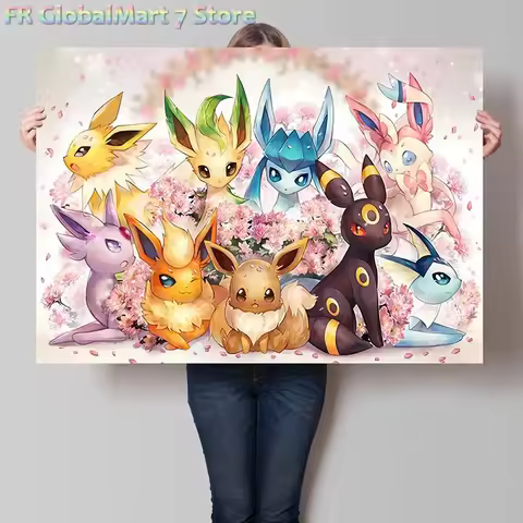Diamond Painting Cross Stitch Pokemon Decorative Painting Frameless Cartoon Printing Super Dream Pik