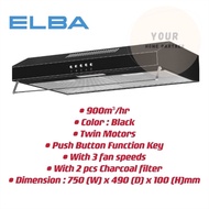 Elba Slim Cooker Hood ESH-M7598BK Black / 1917/76SS /Rubine Slim Hood 75BL / Milux 72MC