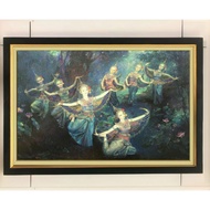 Wall decoration painting print seven 7 angels plus frame size 65Bu45