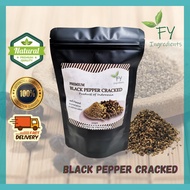 100% PURE Black Pepper Cracked 纯天然黑胡椒粗碎 Serbuk Kasar Lada Hitam 100g