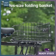 COLD Capacity Bike Basket 56 Lbs Load-bearing Capacity Foldable Heavy Duty Bike Rear Storage Basket 