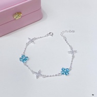 Lắc tay nữ hình cỏ 4 lá chất liệu bằng bạc MS0185