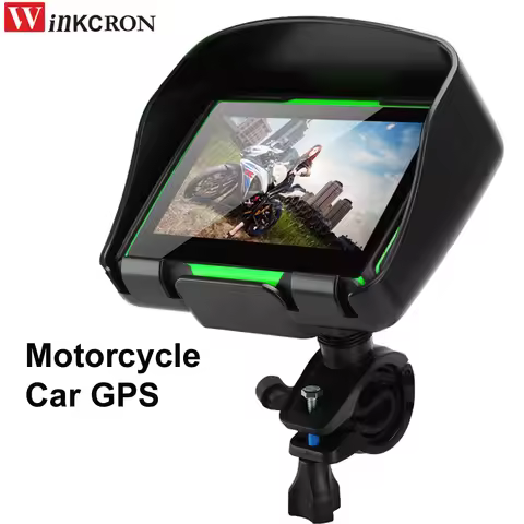 Motorcycle GPS Navigation Car GPS Waterproof IPX67 Dustproof shockproof Bluetooth FM AVIN Built in 8