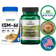 NEW Real KSM-66 Ashwagandha (KSM66) Enhanced Absorption w/ Bioperine Memory, Cognition Nutricost