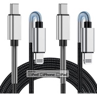 2Pek Kabel Pengecas Cepat iPhone 10 kaki, [Apple MFi Certified] Kabel USB C ke Kilat Panjang 10 Kaki