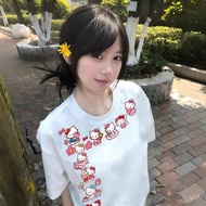 2026hellokitty White Cotton Short-Sleeved t-Shirt Women 2026 New Style Hot-Selling Summer Fashion Al