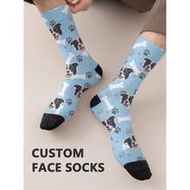Customizable Funny Expression Men's Socks, Personalized Photo Socks, Suitable For Handsome Guys And 