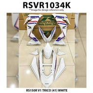 Rapido Cover Set Honda RS150R V1 V2 V3 TRICO (41) White RS150 RS150 R Coverset Motor Accessories RS 150 Coverset RS150R