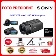 Sony FDR-AX43A UHD 4K Handycam  Camcorder + 64GB High Speed SDHC Memory Card + Tripod