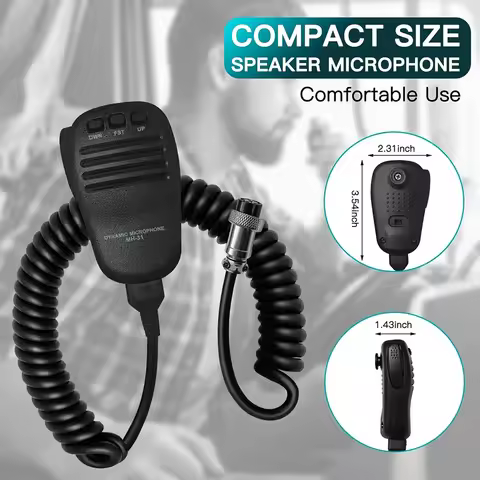 MH31B8 Microphone 8Pin for Yaesu FT847 FT920 FT990 FTDX5000 FTDX9000 Radios with High Strength Plast