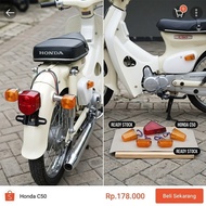 Rear turn signal mica c50HONDA ( UnyilHONDA) per 2pc (1set) honda c50 fispot turn signal glass mica