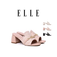 Elle Debora Comfy Fit Footbed Microfiber Leather Heels