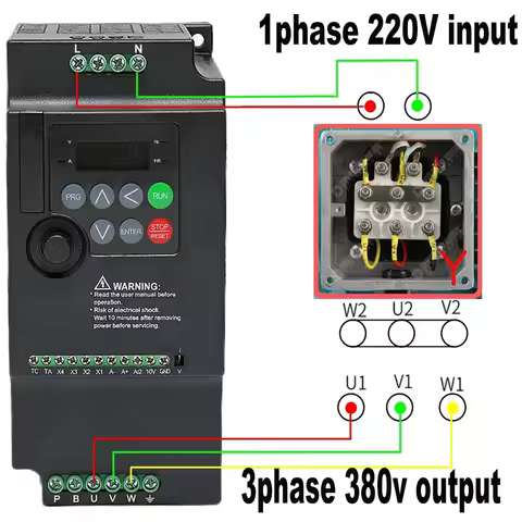 ZUKED HE200 series 220V to 380V 1.5KW 2.2KW 3.7KW 5.5KW motor speed regulator motor controller 1-pha