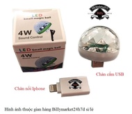 Đèn LED Laze Small magic Ball 4W mini nhấp nháy theo tiếng nhạc phát ánh sáng nhiều màu dùng cho điệ