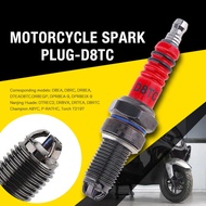 D8TC platinum nozzle spark plug 3-stage multi-angle ignition red head motorcycle tool spark plug