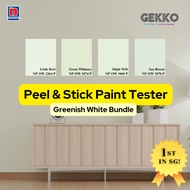 Paint Sample - Greenish White Bundle - GEKKO Peel And Stick Nippon Paint Tester / Paint Sample