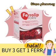 【Buy 3 Get 1 Free!】 Ferrolip FORTE Iron Supplement Powder 30 Sachets – Microencapsulated Iron with V