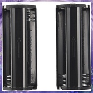 [P K A M] 2Pcs Black Battery Holder for 3 x 1.5V AAA Batteries Flashlight Torch