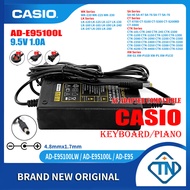 9.5V 1A AC Adapter AD-E95100L สำหรับ Casio CTK-1100 CTK-1150 CTK-1200 CTK-1300 CTK-2550คีย์บอร์ดเปีย